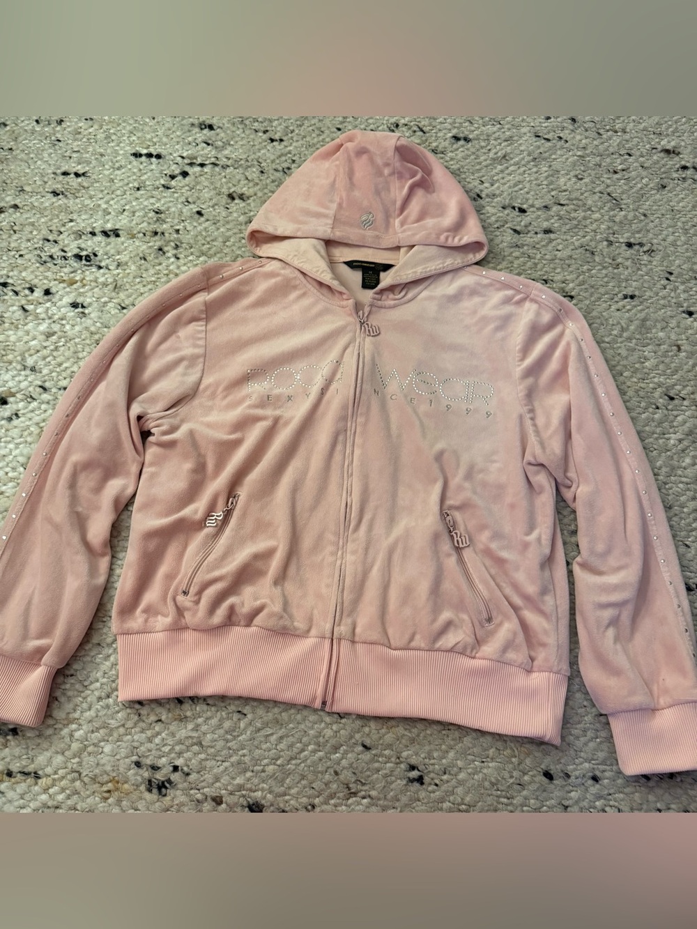 Women’s RocaWear long sleeve zip up hoodie velvet 1X